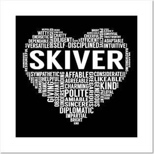 Skiver Heart Posters and Art